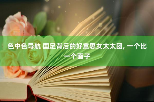 色中色导航 国足背后的好意思女太太团, 一个比一个面子