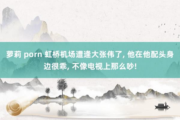 萝莉 porn 虹桥机场遭逢大张伟了, 他在他配头身边很乖, 不像电视上那么吵!